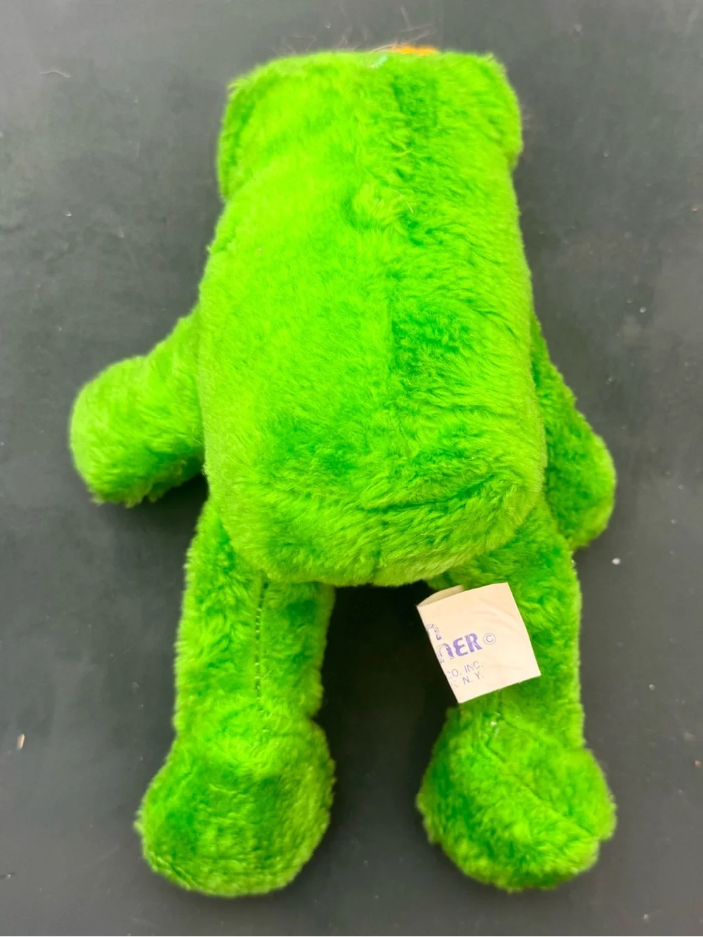 VINTAGE Dan Brechner Stuffed Animal Plush Green Dinosaur 7